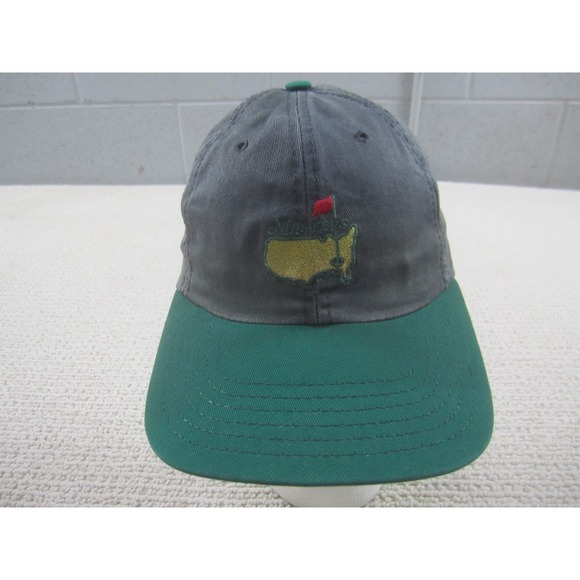 Masters Hat Cap Gray Casual One Size Golf Green Bill Baseball Style - Picture 1 of 8